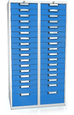 Universal cabinet for workbenches 1773 x 963 x 600 - 34x drawer